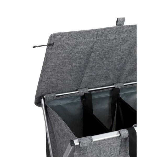 Trio сив кош за пране с 3 отделения, обем 118 л - Wenko-image-4