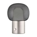 Алуминиева LED настолна лампа в сребрист цвят със стъклен абажур (височина 32 cm) Iris – Blomus