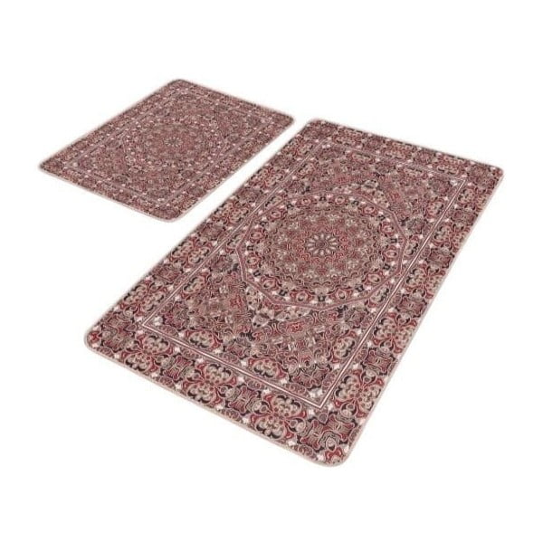 Кафяви кадифени килими за баня в комплект от 2 бр. 60x100 cm – Mila Home