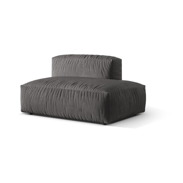 Сив кадифен модул за диван (десен ъгъл) Martina – Micadoni -image-1