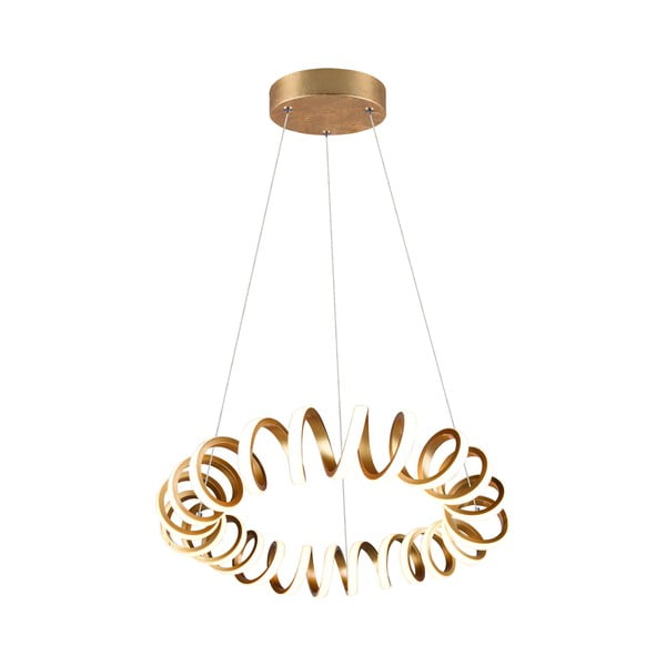 LED висящо осветително тяло златно ø 55 cm Curl – Trio-image-2