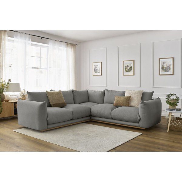 Сив ъглов диван Ernest – Bobochic Paris-image-1