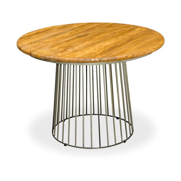 Jídelní stůl z oceli a mangového dřeva Bluebone Bistro