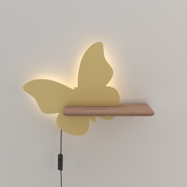 Жълто детско осветително тяло Butterfly - Candellux Lighting-image-1