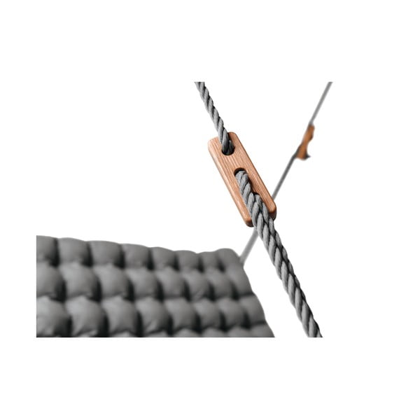 Тъмно сива висяща двуместна релаксираща масажна люлка на открито Vikos - Linda Vrňáková-image-2