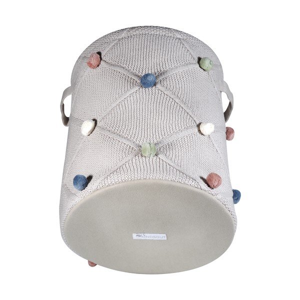 Светлокафява текстилна детска кошница за играчки ø 30x35 cm Taupe – Kindsgut-image-2