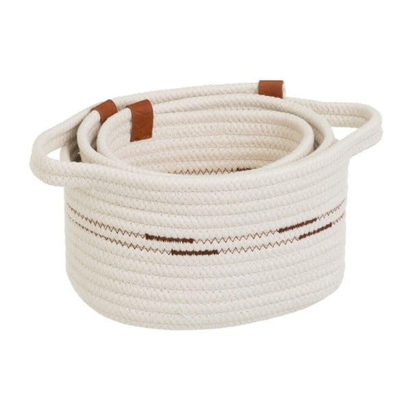 Текстилни кошници в комплект от 3 бр. 30x18x14 cm – Casa Selección-image-1