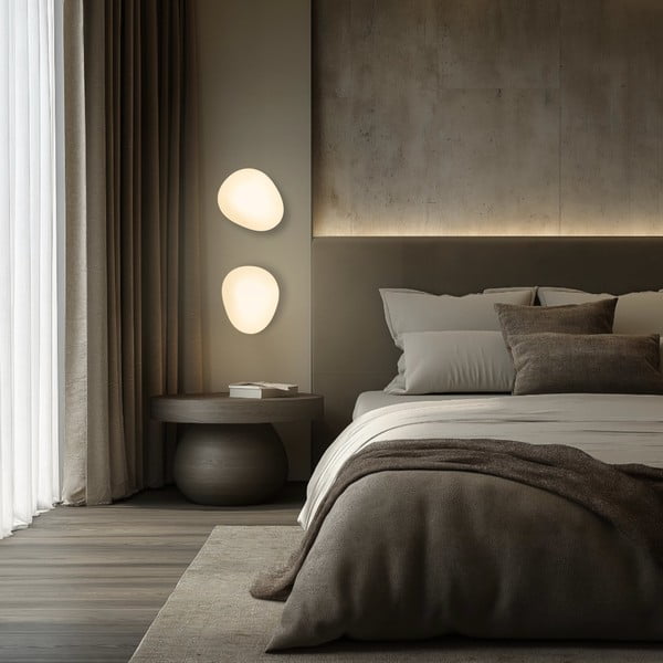 Бяла стенна лампа Stones – Candellux Lighting-image-3