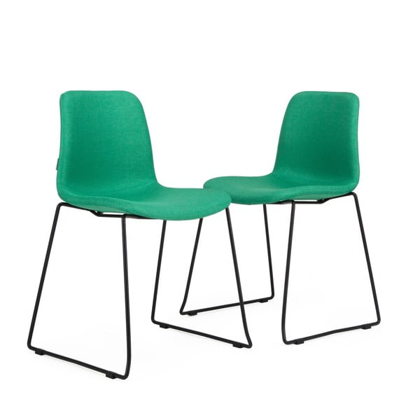 Комплект от 2 зелени стола Forett U - Garageeight