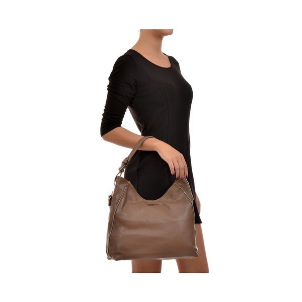 Бежова кожена чанта Mangotti Cassie - Mangotti Bags-image-4