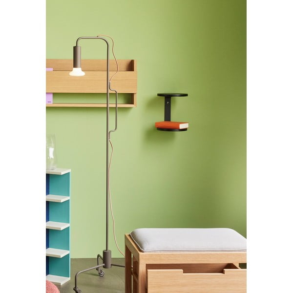 Черен стенен рафт на няколко нива 25,5 cm Oto – Hübsch-image-1