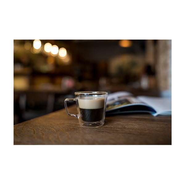 Стъклени чаши в комплект 2 бр. за еспресо/с двойни дъна 80 ml Diva – Vialli Design-image-4