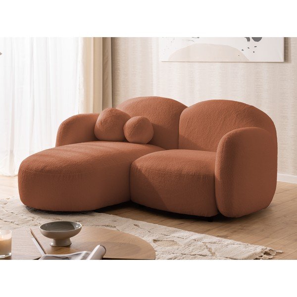 Теракотен ъглов диван от букле (ляв ъгъл) Orbit – Ropez-image-4