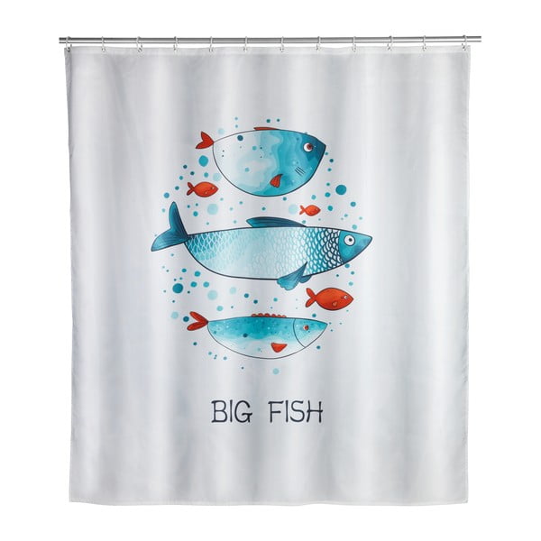 Миеща се завеса за душ Голяма риба, 180 x 200 cm - Wenko