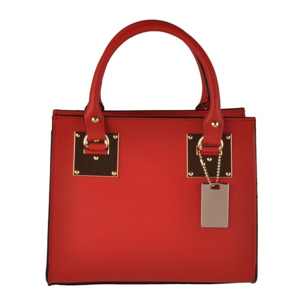Červená kožená kabelka Matilde Costa Epen