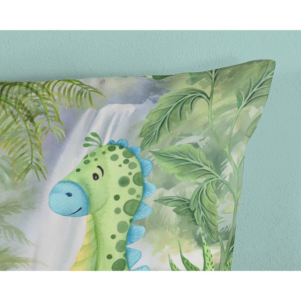 Зелено единично удължено памучно детско спално бельо 140x220 cm Dani – Good Morning-image-3