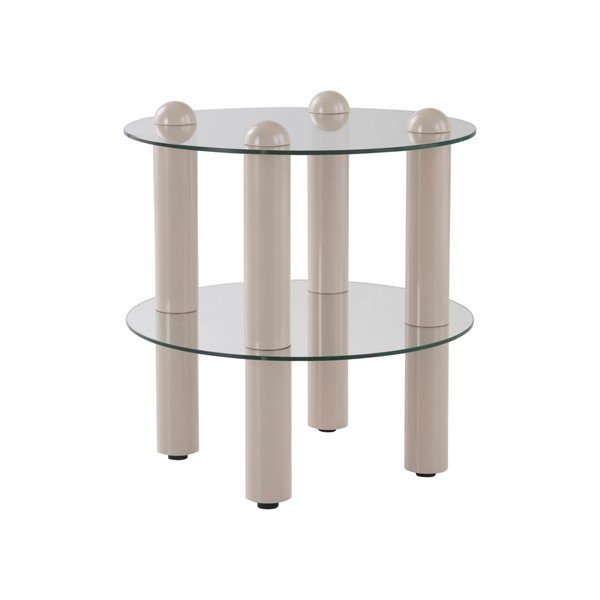 Стъклена кръгла странична масичка ø 48 cm Egan – Jotex