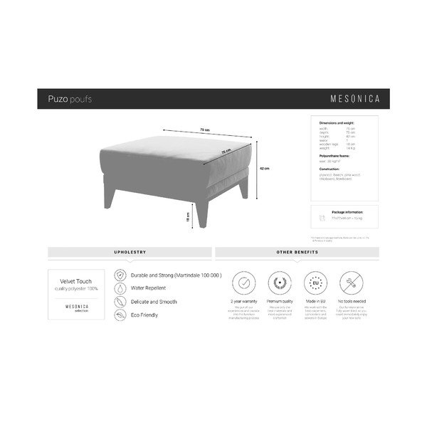 Тъмно сиво кадифе Musso - MESONICA-image-3