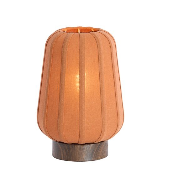 Теракотена метална настолна лампа с текстилен абажур (височина 29 cm) Bibia – Light & Living-image-2