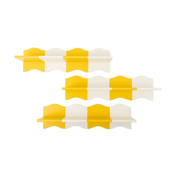 Жълт/бял детски рафт 80 cm Bubbi – Bloomingville Mini-image-4