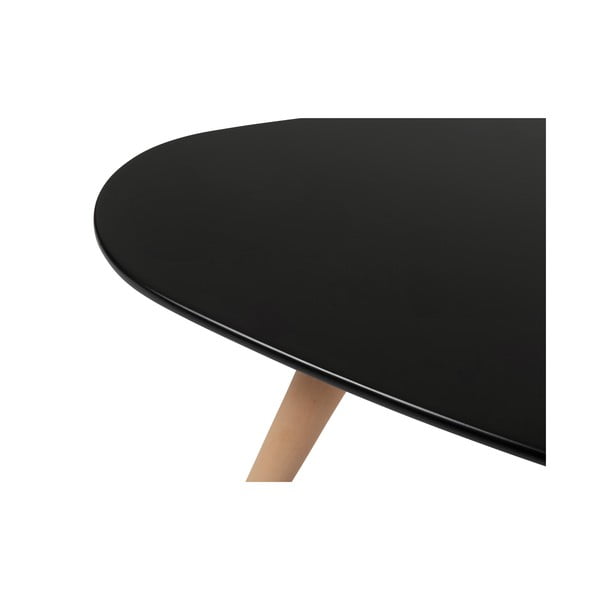 Черна масичка за кафе с крака от букова дървесина , 116 x 66 cm Fly - Furnhouse-image-3