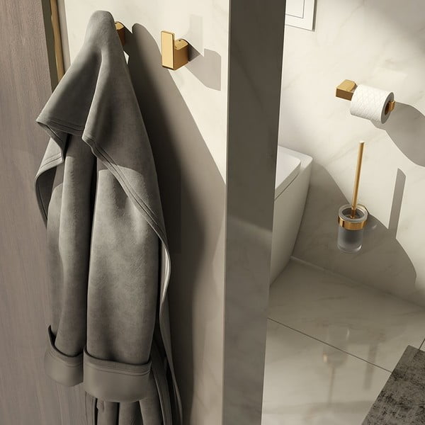 Стенни метални комплект куки 2 бр. златни Gedy Pirenei – Sapho-image-1