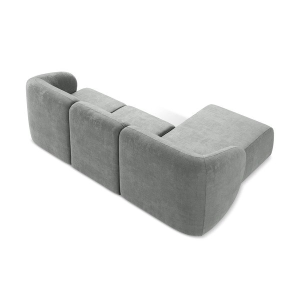 Сив шенилов ъглов диван (ляв ъгъл) Lani – Makamii-image-3