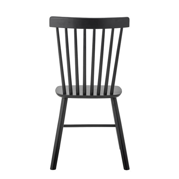 Черен трапезен стол от масивно каучуково дърво Mill – Bloomingville-image-3