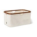 Кремав текстилен сгъваем кош за пране Bamboo/Linen – Bigso