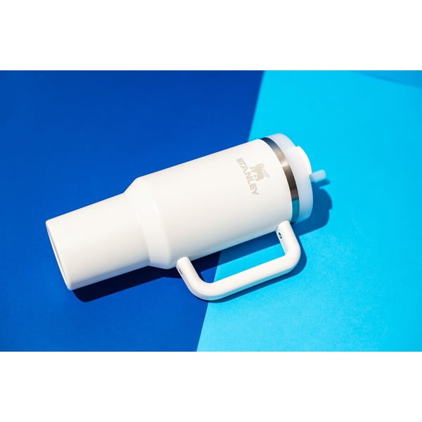 Бял термос със сламка от неръждаема стомана 1,18 l Quencher H2.0 FlowState Tumbler Frost – Stanley-image-1
