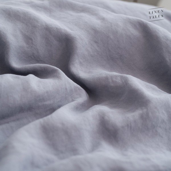 Сива двойна/удължена олекотена завивка от конопени влакна 200x220 cm – Linen Tales-image-1
