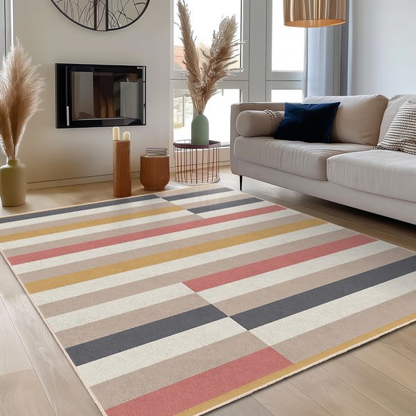 Килим подходящ за пране 160x230 cm Rosy Bandas – Mila Home-image-3