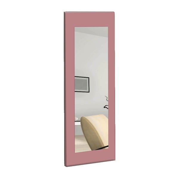Стенно огледало с розова рамка Chiva, 40 x 120 cm - Oyo Concept