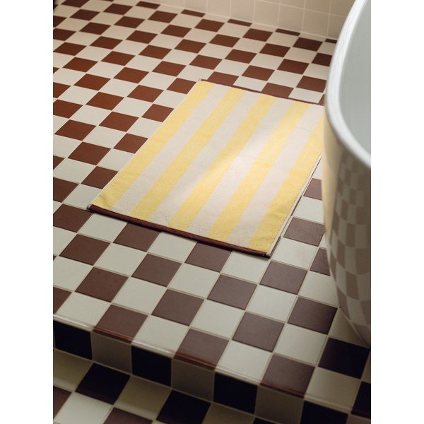 Жълт текстилен килим за баня 50x80 cm Gobo – noo.ma-image-2