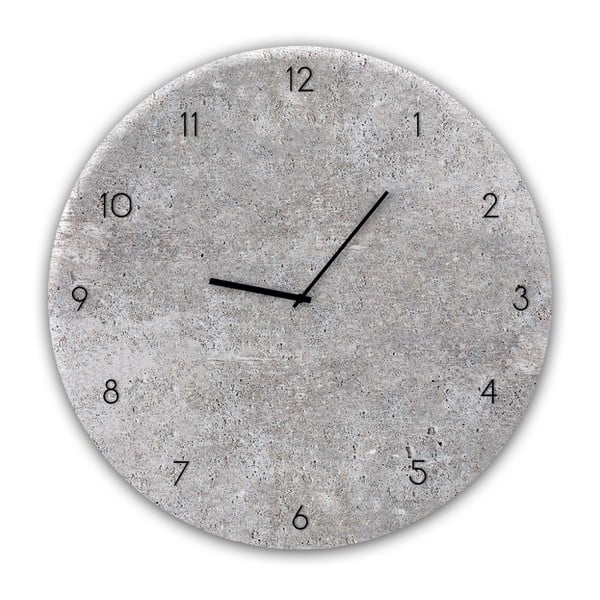 Стенни часовници Glassclock II, ⌀ 30 cm Concrete - Styler