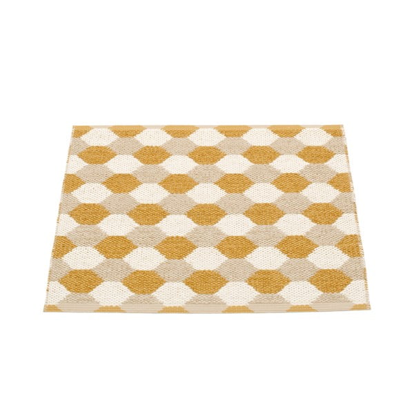 Килим за открито и закрито в цвят жълта охра 60x70 cm Dana Ochre – Pappelina