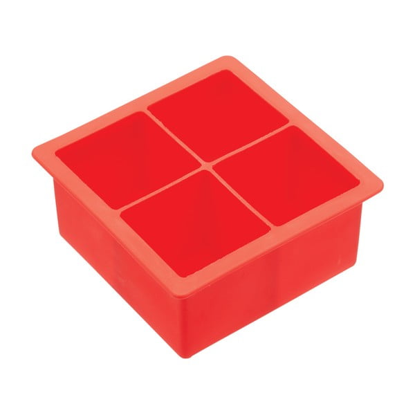 Červená silikonová forma na led Kitchen Craft Jumbo Ice Tray