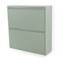 Сиво-зелена метална накланяща се стойка за обувки 75x77,5x22,5 cm Billy – Spinder Design