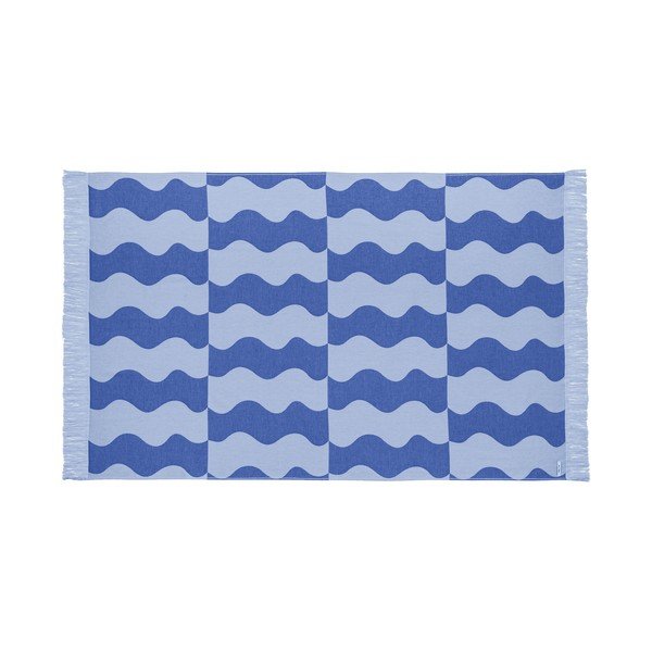 Синя памучна плажна кърпа 100x160 cm Nugo – noo.ma