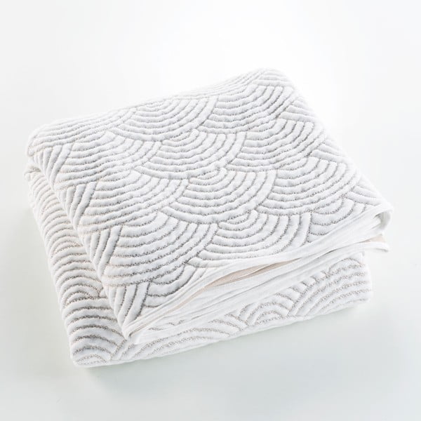 Бяло/бежово комплект шалте и калъфка за възглавница от джърси 220x240 cm Cassandra – douceur d'intérieur