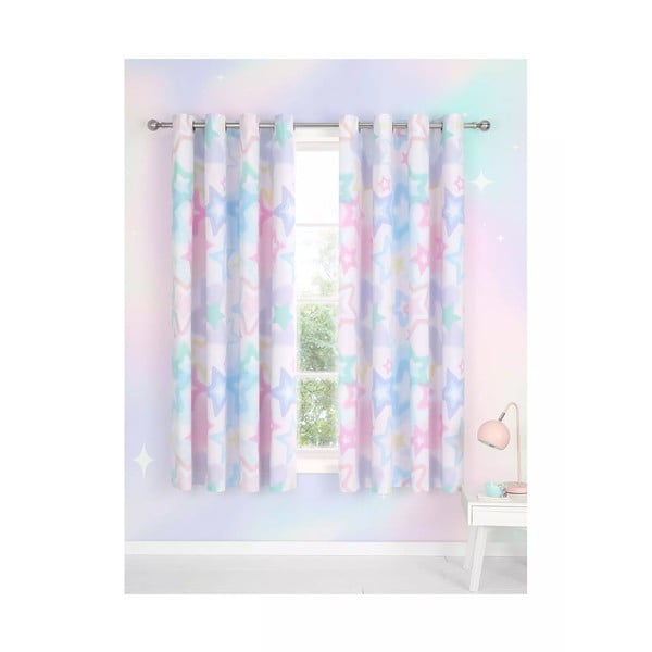 Детска завеса 2 бр. 168x183 cm Ombre Stars – Catherine Lansfield-image-2