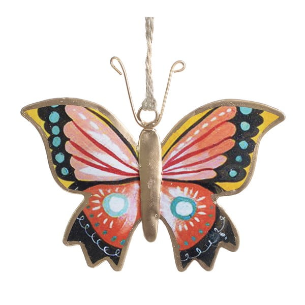 Kovová závěsná dekorace ve tvaru motýla InArt, 12,5 x 9 cm