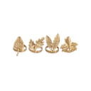 Комплект от 4 щипки за салфетки в златисто Leaf Brass - Nkuku