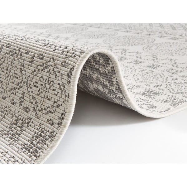 Сив и бял открит килим Кръг, 80 x 150 - Ragami-image-1