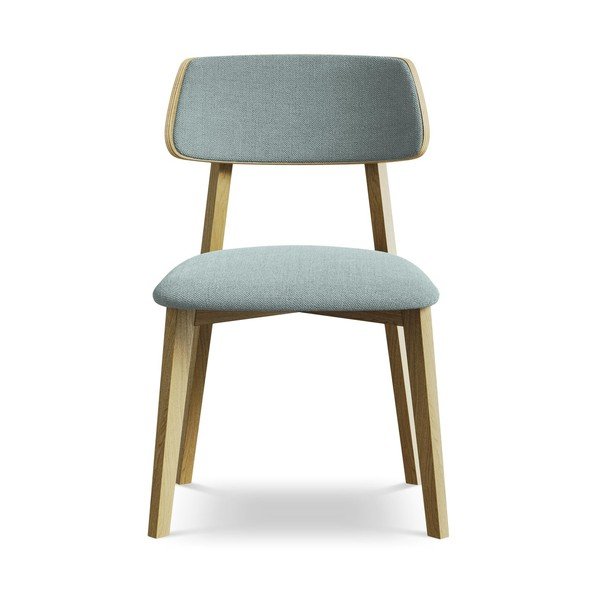 Син трапезен стол от масивна дървесина Niu – Makamii-image-1