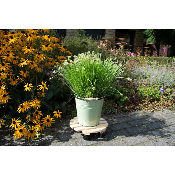 Дървена подвижна стойка за саксии ø 29 cm (височина 8 cm) Indoor & Outdoor – Esschert Design-image-1