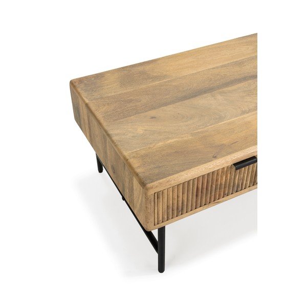 Масичка за кафе от масивно манго в естествен цвят 60x120 cm Mundra – MOME-image-3