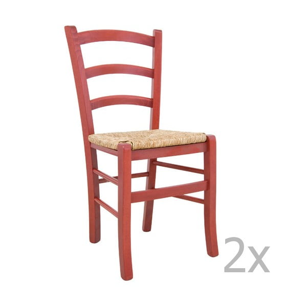 Sada 2 židlí Castagnetti Lavagna, červená
