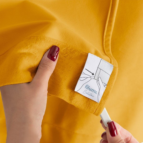 Затъмняваща завеса в цвят горчица 265x225 cm Velto – Filumi-image-2