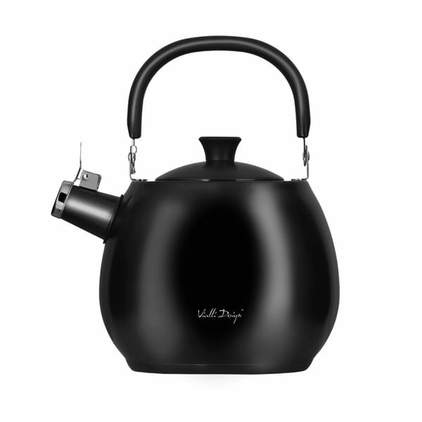 Черен чайник от неръждаема стомана с бутало , 2,5 л Bolla - Vialli Design